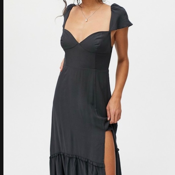 Urban Outfitters Dresses & Skirts - Charcoal Grey Midi Dress by Urban Outfitters